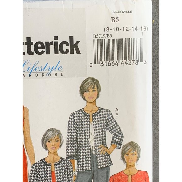 Butterick Misses Jacket Dress Skirt Pants Sewing Pattern Sz 8-16 B5719 - Uncut - Picture 2 of 4